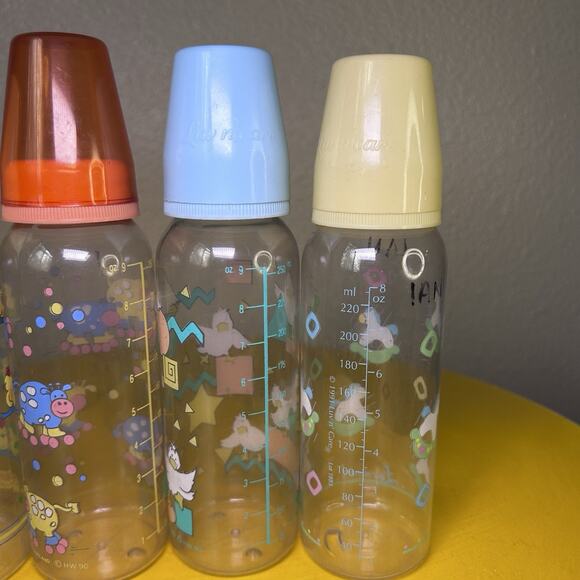 Vintage 90s Baby Bottle No Nipples Plastic Playskool Cribbage Luv N ‘play - Picture 7 of 13